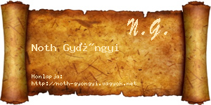 Noth Gyöngyi névjegykártya